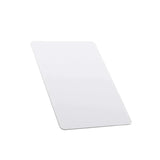 Blank white 13.56MHz S50 RFID smart card in portrait orientation, angled view