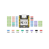 Pin diagram and color-coded GPIO layout for XIAO ESP32C3 microcontroller by Seeed Studio