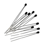 Pack of 10K NTC thermistor temperature sensors MF52-103 with black epoxy coating and long metal leads