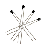 Set of 10K NTC thermistor temperature sensors with black epoxy coating and long metal leads