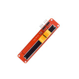 10K slide potentiometer module with yellow slider and pin headers for Arduino and ESP32 projects