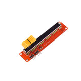 10K slide potentiometer module with yellow knob and pins for Arduino and ESP32 projects