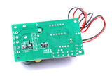Back side of AC 220V 1-Channel Time Delay Relay Module circuit board with wiring