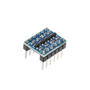 Close-up of ShillehTek pre-soldered IIC I2C logic level converter circuit board
