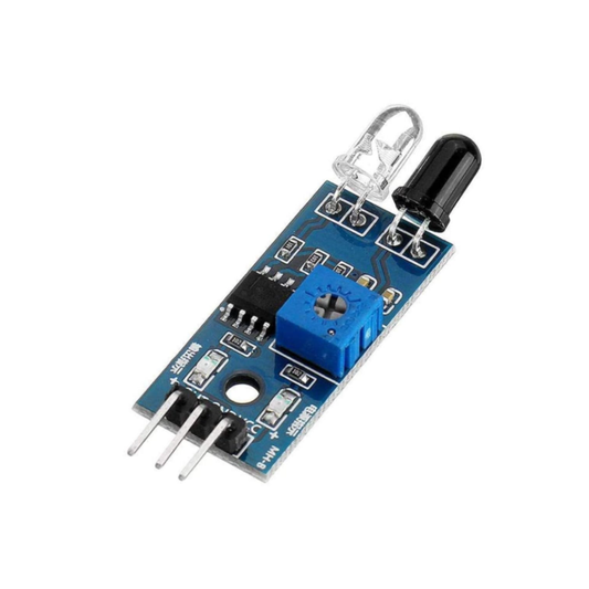 ShillehTek IR Infrared Obstacle Avoidance Sensor Module showing black and clear sensors