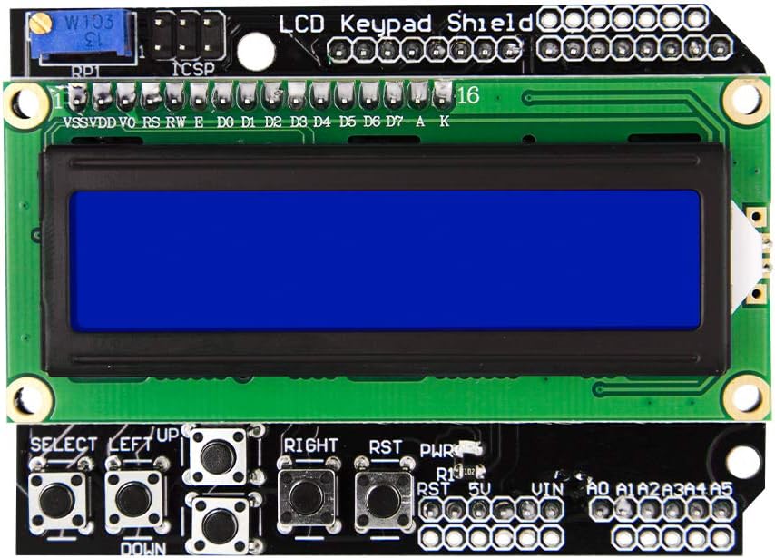 ShillehTek LCD1602 16x2 Keypad Shield for Arduino Raspberry Pi