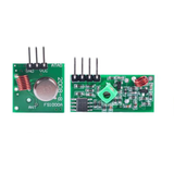 Top view of ShillehTek 433MHz RF transmitter and receiver circuit boards