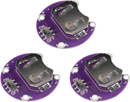 SHILLEHTEK Lilypad CR2032 Coin Cell Battery Holder 3-Pack