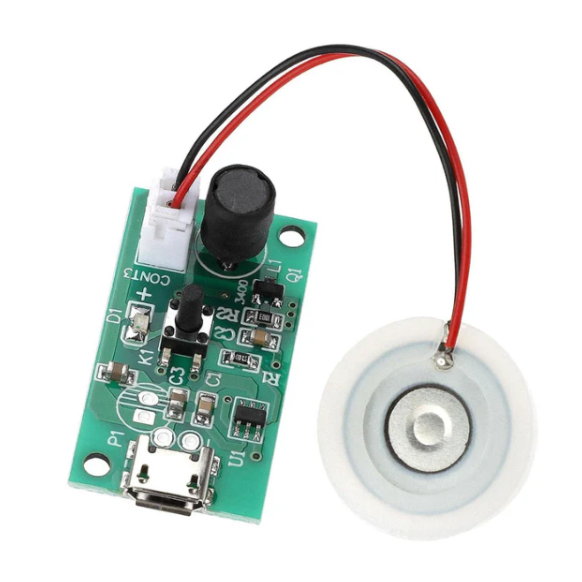 ShillehTek DC 5V ultrasonic mist maker with circuit board and round mist plate