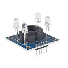 Close-up of ShillehTek GY-31 TCS3200 RGB Color Recognition Sensor with LEDs