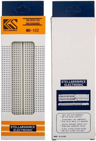 SHILLEHTEK 830 Point Breadboard for Arduino, Raspberry Pi, ESP32, and Other Microcontrollers