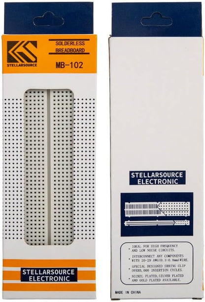 SHILLEHTEK 830 Point Breadboard for Arduino, Raspberry Pi, ESP32, and Other Microcontrollers