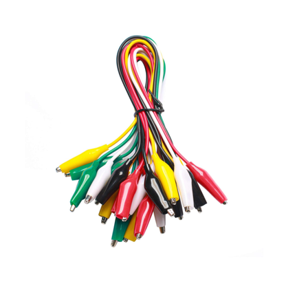Bundle of colorful ShillehTek 50cm alligator clips test leads double-ended jumper wires