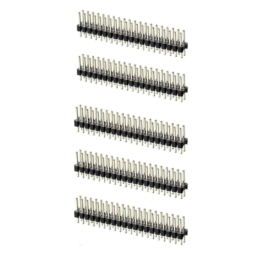 ShillehTek 5pcs Dual Male Header Pins for Raspberry Pi GPIO