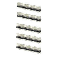 Five sets of ShillehTek 5pcs dual male header pins arranged vertically