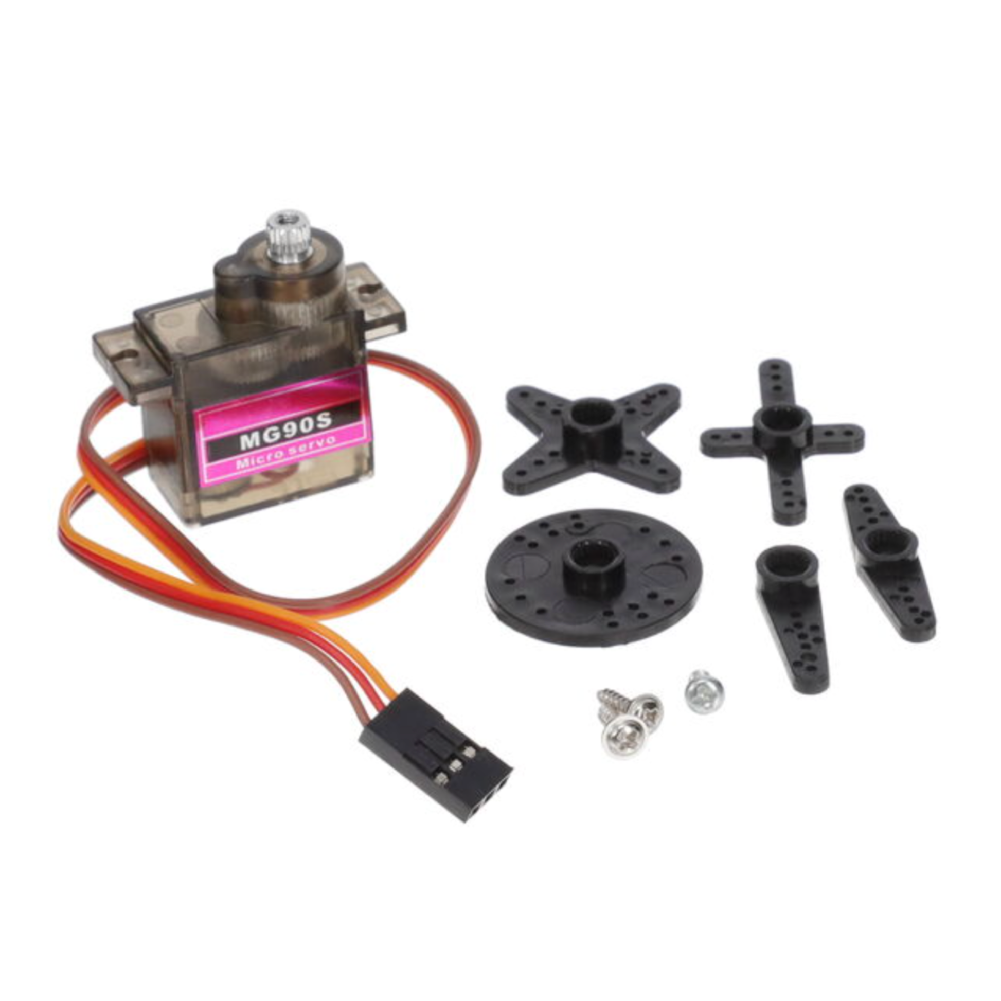 ShillehTek MG90S metal gear micro servo motor with accessories and screws