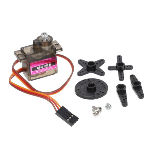 ShillehTek MG90S metal gear micro servo motor with accessories and screws