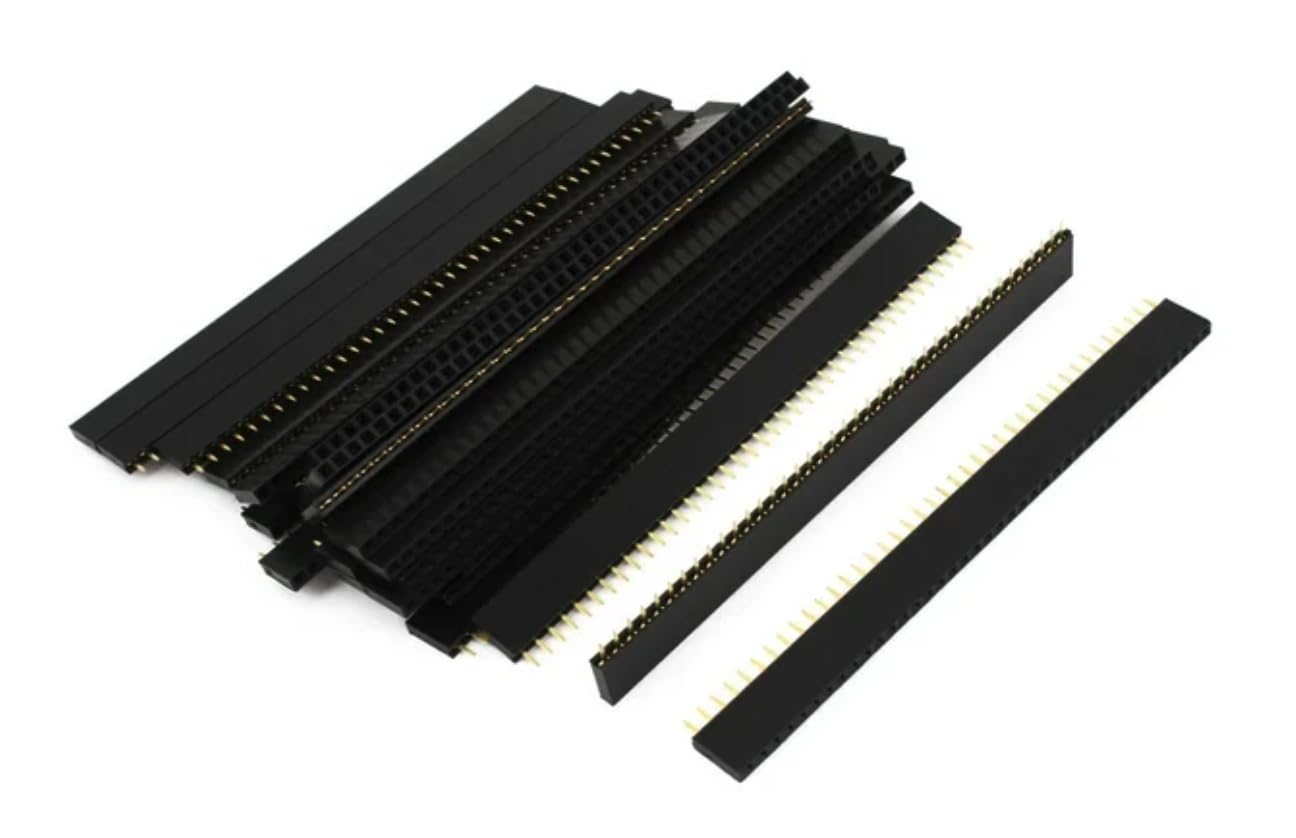 ShillehTek 20pcs 1x40 Female Header Pins 2.54mm for Arduino Pi