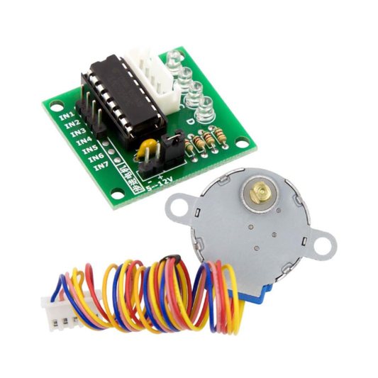 ULN2003 driver board and 5V 4-phase stepper motor with multicolor wires