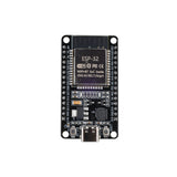 Back view of ESP32 Dev Board showing pin headers and USB-C connector