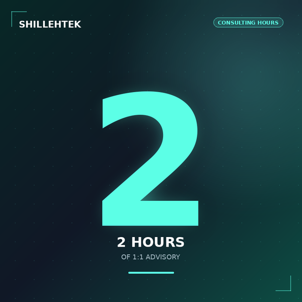 2-Hour Advisory Block — ShillehTek consulting hours