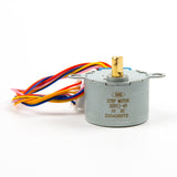 28BYJ-48 5V 4-phase stepper motor with colorful wires and metal mounting tabs for Arduino projects