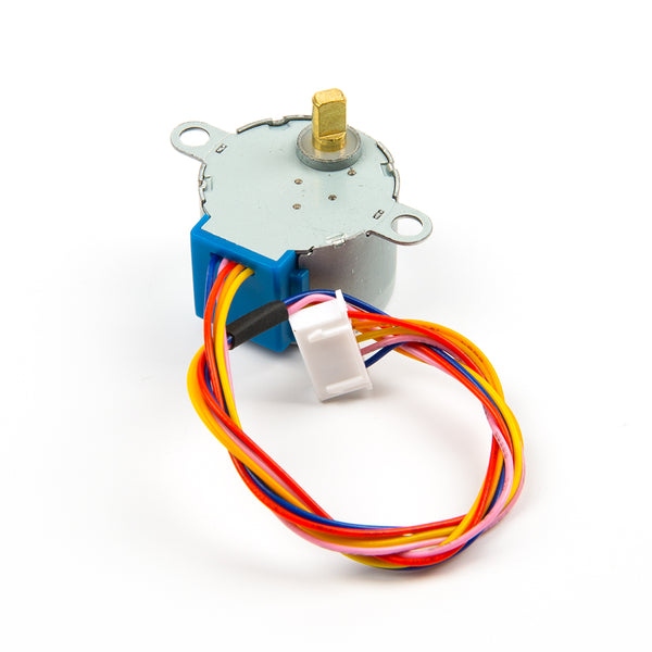 28BYJ-48 5V 4-phase stepper motor with multicolor wires and white connector for Arduino and ESP32 projects