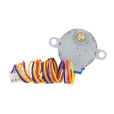 5V 4-phase stepper motor with connector cable and round metal body