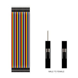 ShillehTek 120pcs 20cm female to male Dupont wires showing male to female connectors