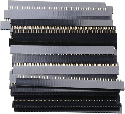 ShillehTek 20pcs 1x40 Female Header Pins 2.54mm for Arduino Pi