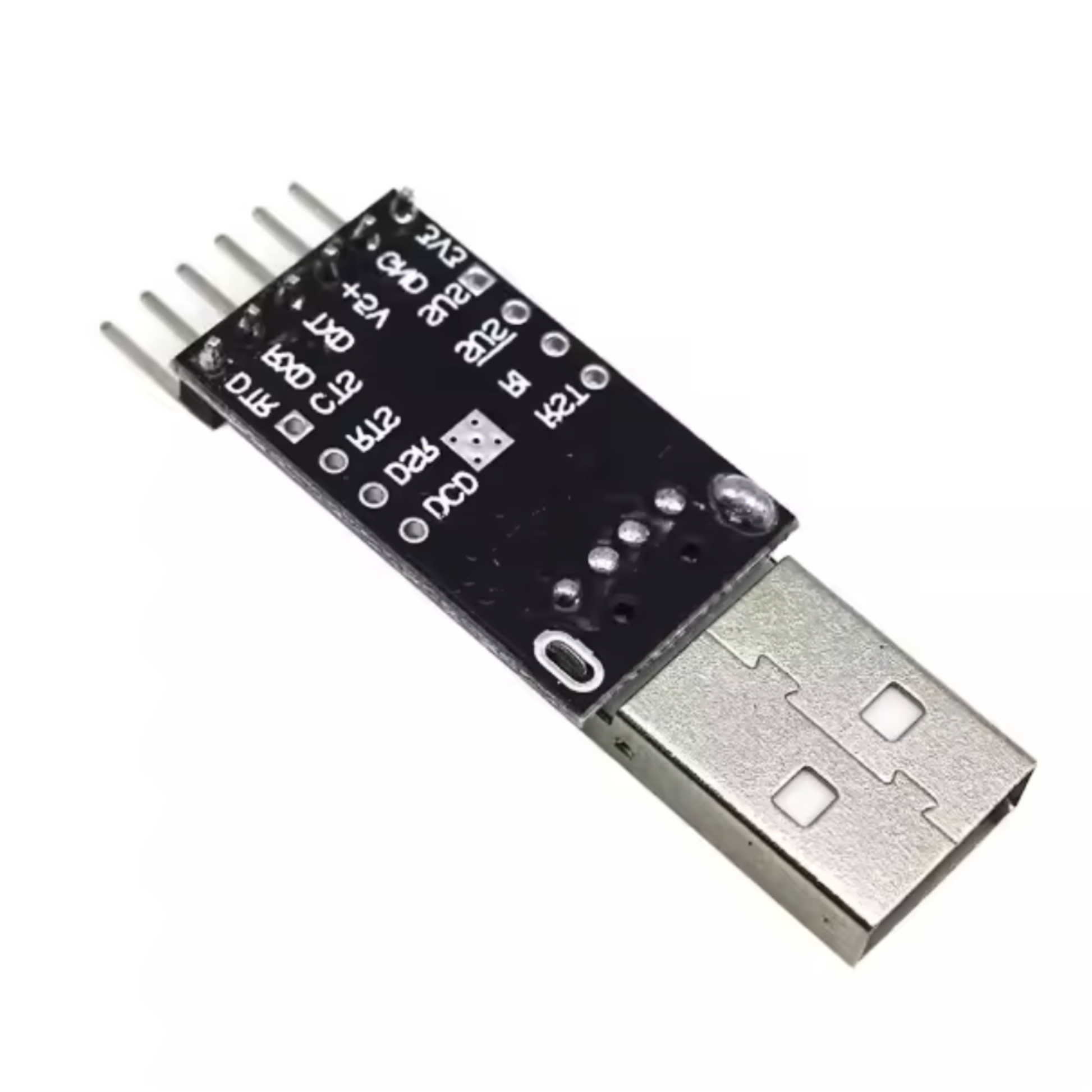 Backside view of ShillehTek CP2102 USB to TTL UART Serial Converter Module