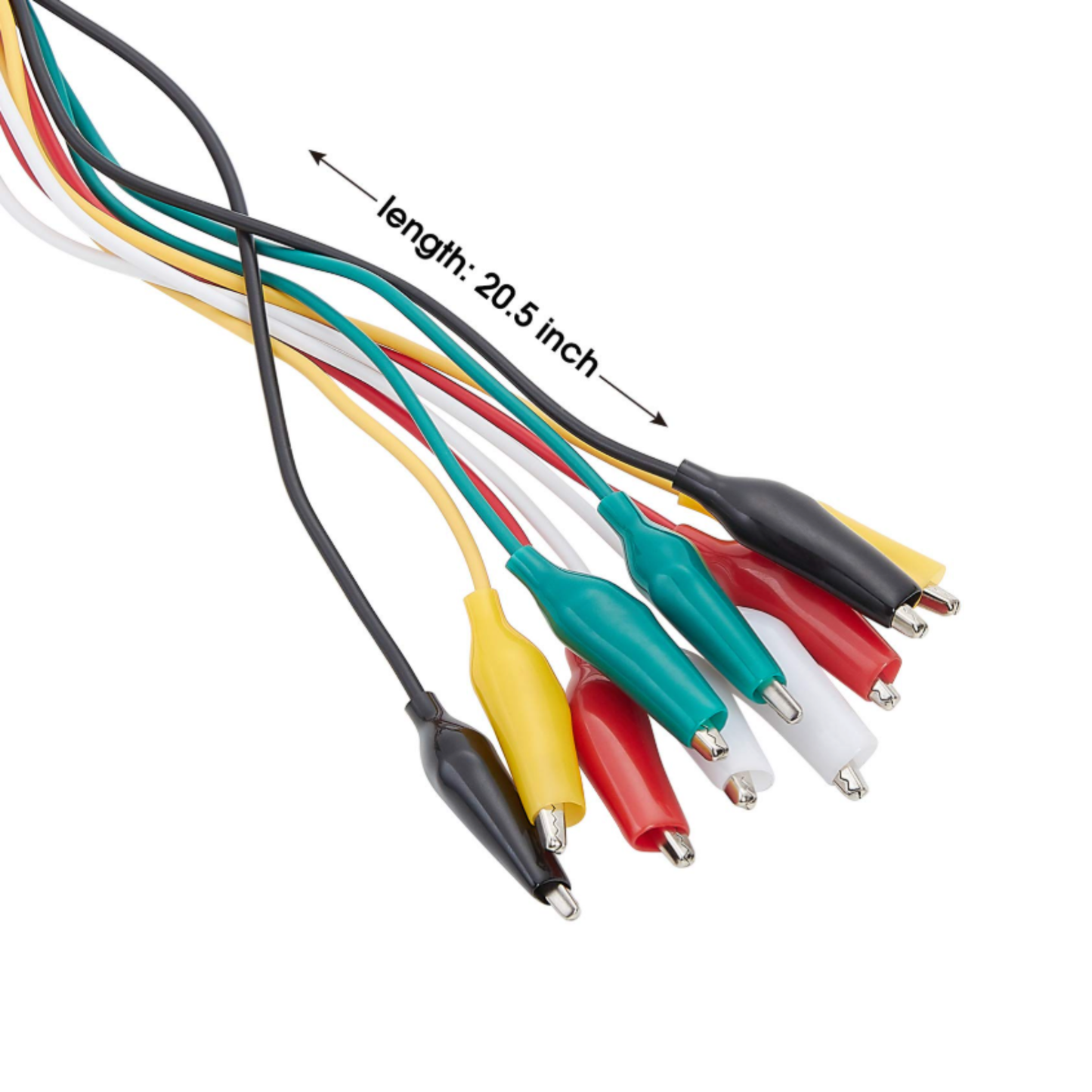 ShillehTek jumper wires showcasing 20.5 inch length with colorful alligator clips