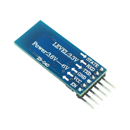 Backside of ShillehTek HM-10 Bluetooth module showing connection labels and specifications