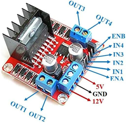 L298N Motor Driver Board: Arduino Raspberry Pi DC Stepper
