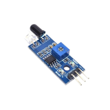 ShillehTek obstacle avoidance sensor module PCB with blue potentiometer and black infrared sensor