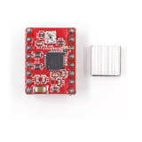 Top view of ShillehTek A4988 stepper motor driver and heatsink