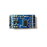 Top view of blue ShillehTek ADXL345 3-Axis accelerometer sensor showing components