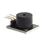 Side view of ShillehTek KY-006 piezo buzzer alarm module with three pins