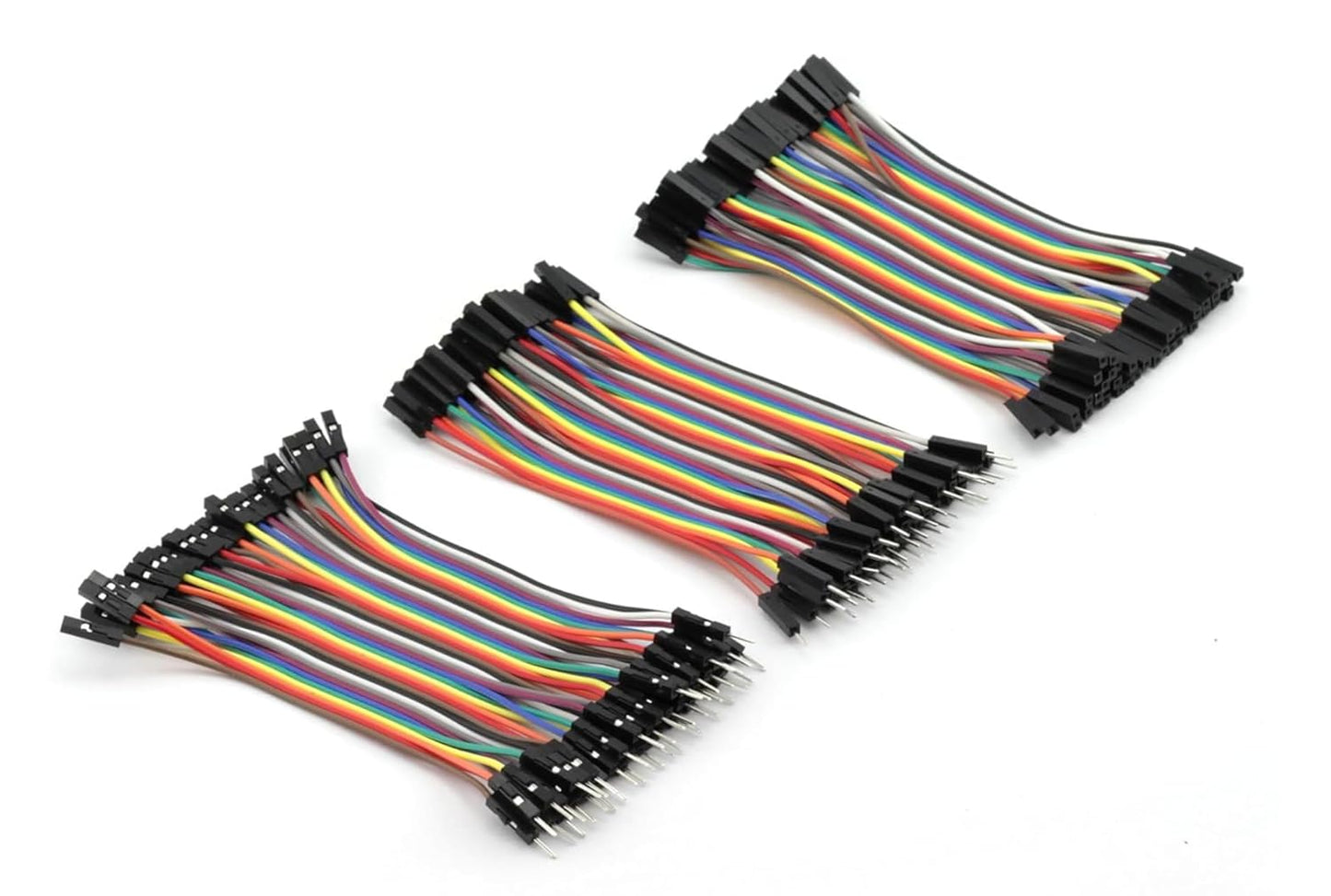 SHILLEHTEK 120pcs 10cm Jumper Wires M-F M-M F-F ArduinoPiDIY