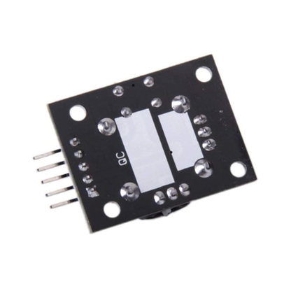 Back side of ShillehTek KY-023 joystick module circuit board with solder points