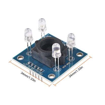 ShillehTek GY-31 TCS3200 Color Sensor module with size dimensions indicated