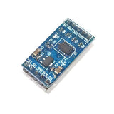 Angled shot of ShillehTek ADXL345 3-Axis accelerometer blue PCB with chip