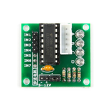 ULN2003 driver board showing chip and LED indicators for stepper motor