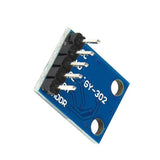 Backside of ShillehTek BH1750 sensor showing pin headers and model number