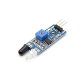 Blue circuit board with black infrared sensor and adjustment knob ShillehTek IR sensor