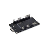 ESP32 Dev Board showing underside with pin headers and USB-C port