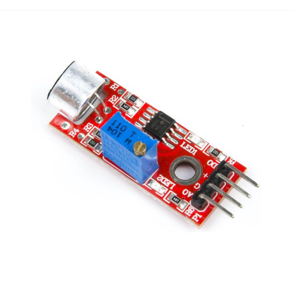 ShillehTek KY-037 sound sensor angled view highlighting component layout