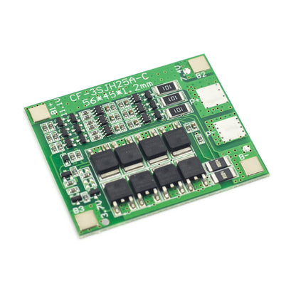 3S 12V 18650 lithium battery protection circuit board with balancing and 25A current rating