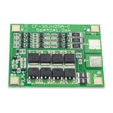 3S 12V 18650 lithium battery protection board with balancing and 25A current rating, top view