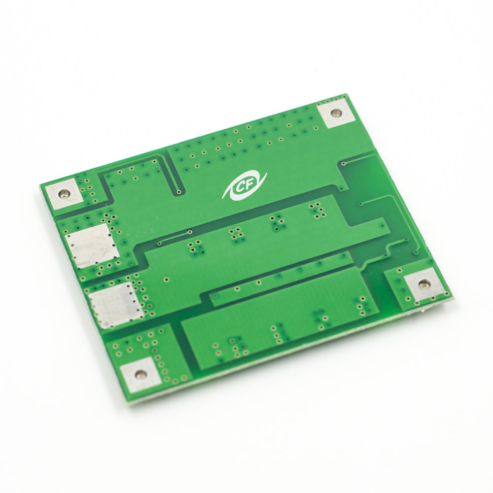 Back side of 3S 12V 18650 lithium battery protection board with balancing and 25A current rating
